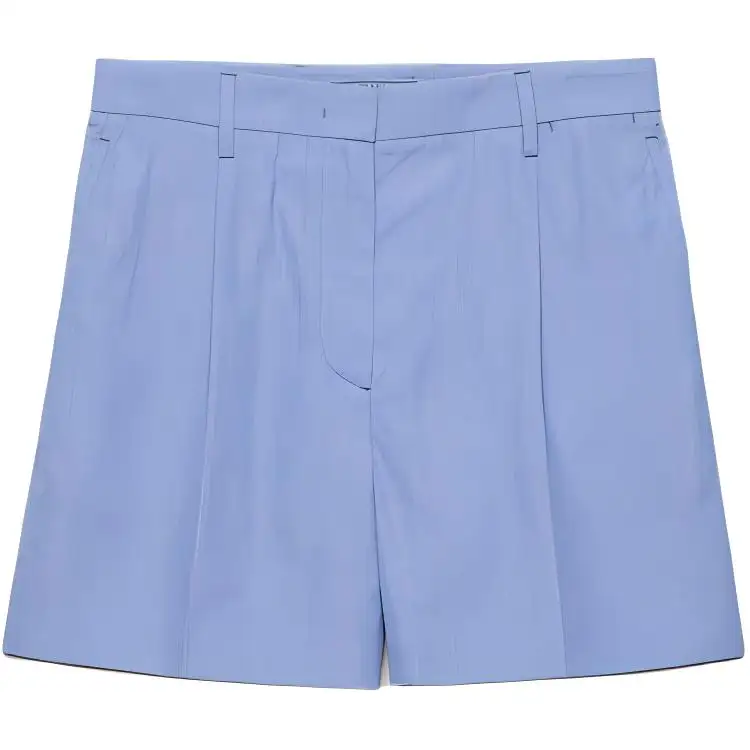 PRADA SS24 Casual Shorts Women's Sapphire Blue