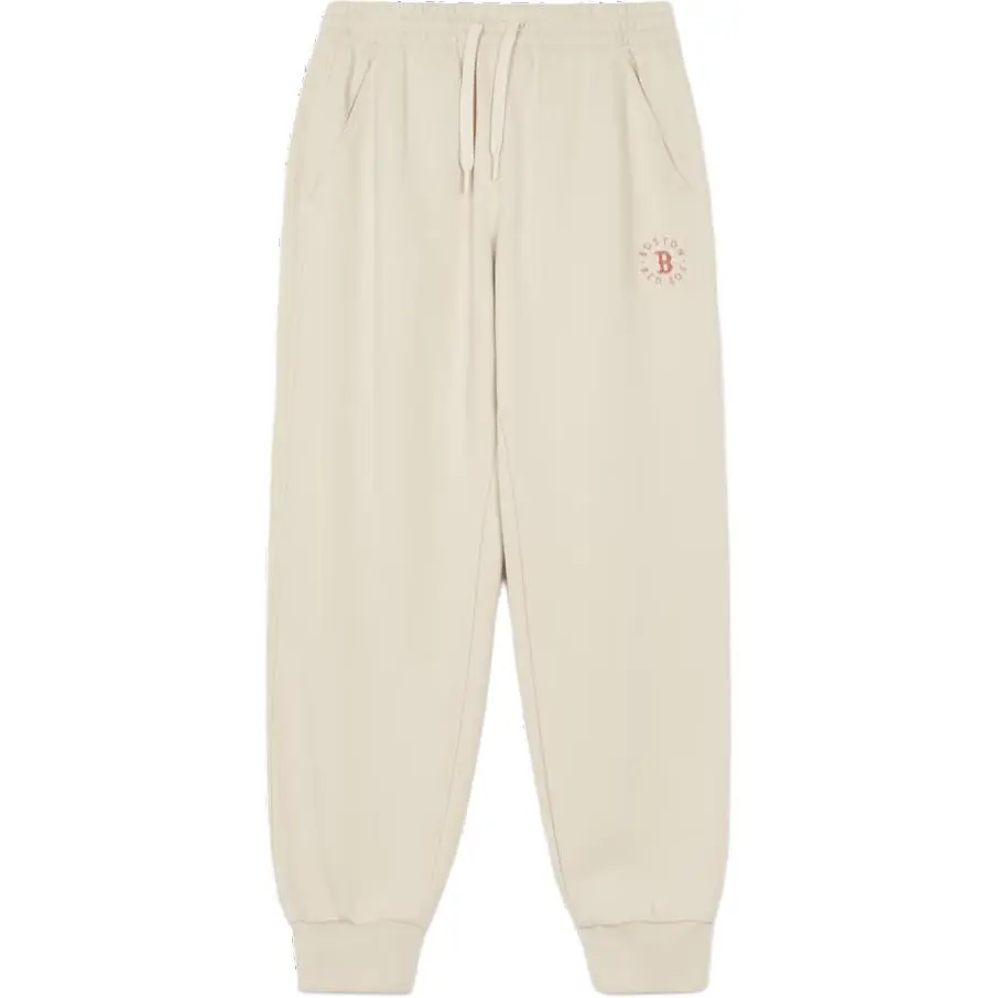 MLB Basic Boston Red Sox Knitted Sweatpants Women's Dark Cream