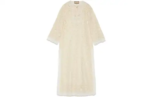 GUCCI Long Sleeved Dress Women's Ecru