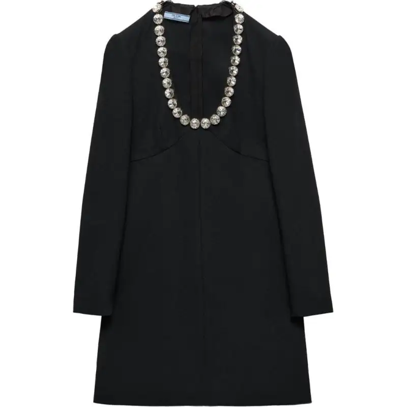 PRADA Glass Crystal Embellishment Dress