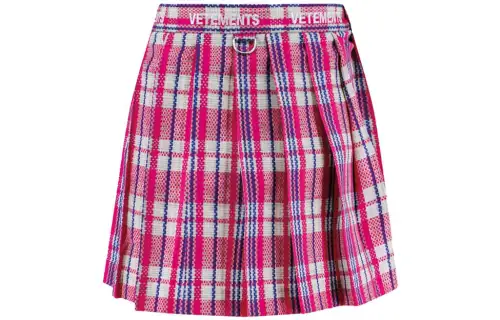 Vetements Logo-waistband Fully-pleated Skirt