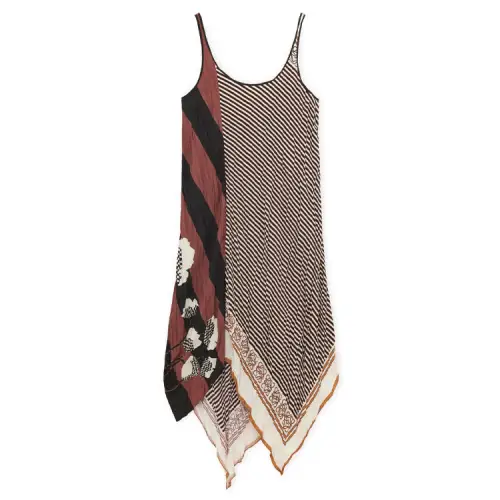 LOEWE Paula's Ibiza Pleated Dress 'Light Beige/Multicolor'