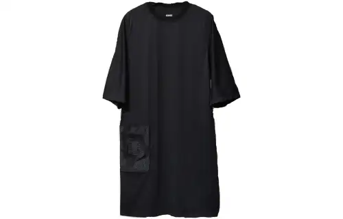 HERMES Short Sleeved Dress Women's Black