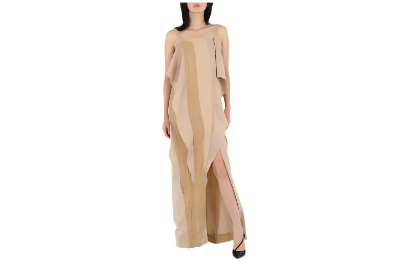 Burberry Slip Dresses Women's Brown Moderate Long