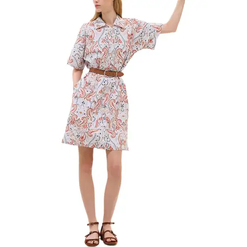 HERMES 2025 Spring Summer Collection Short Sleeved Dress Women's White