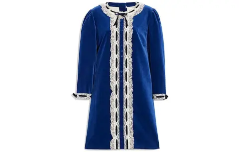 COACH Long Sleeved Dress Women's Blue