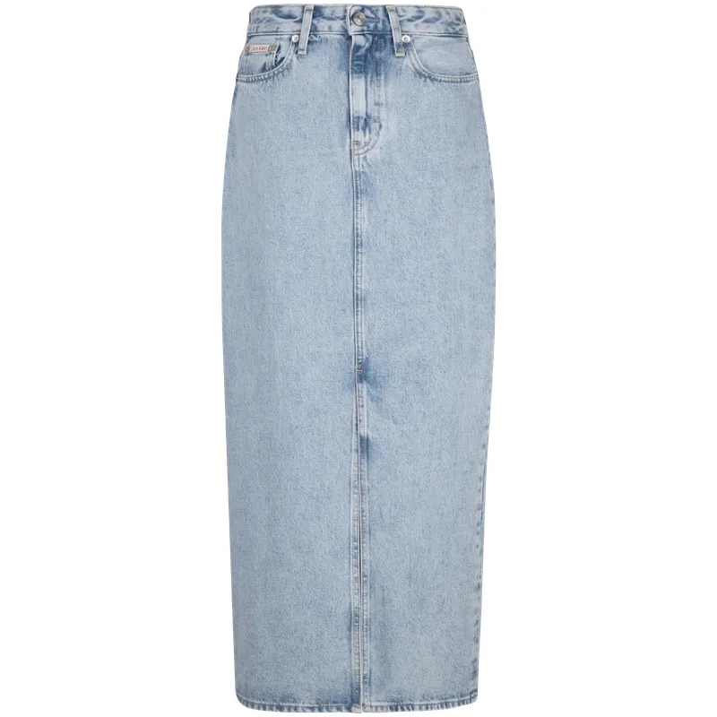 CALVIN KLEIN Denim Long Skirt Women's