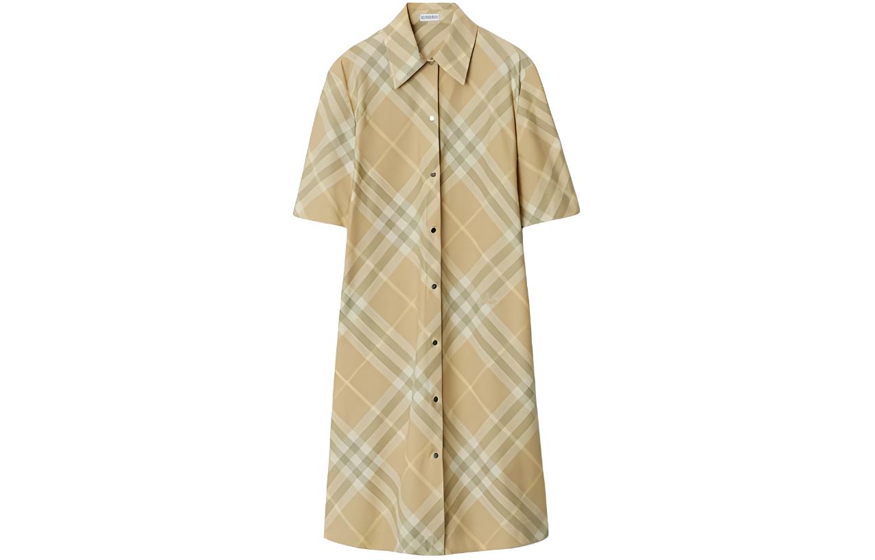 Женское платье Burberry на пуговицах (бежевое)