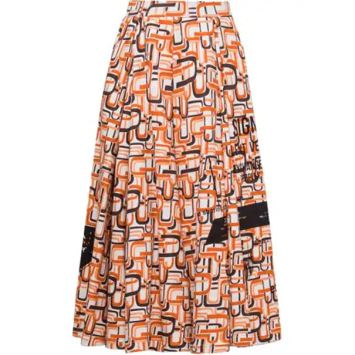PRADA Casual Long Skirt Women's Orange