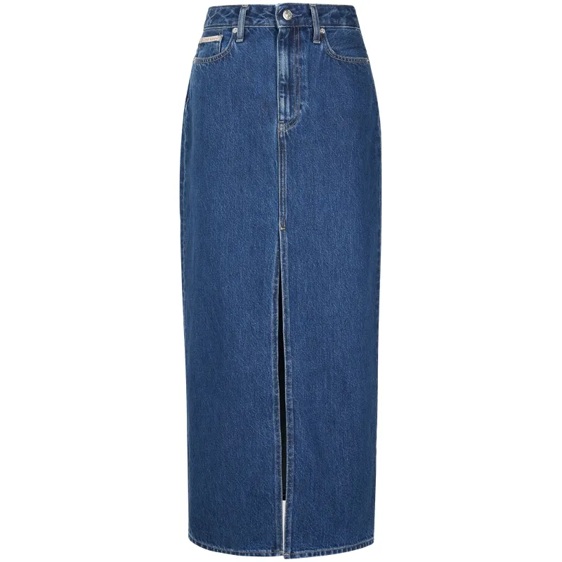 CALVIN KLEIN SS25 Denim Long Skirt Women's