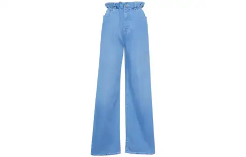 MIU MIU Jeans Women's Blue Moderate Straight Fit Pants