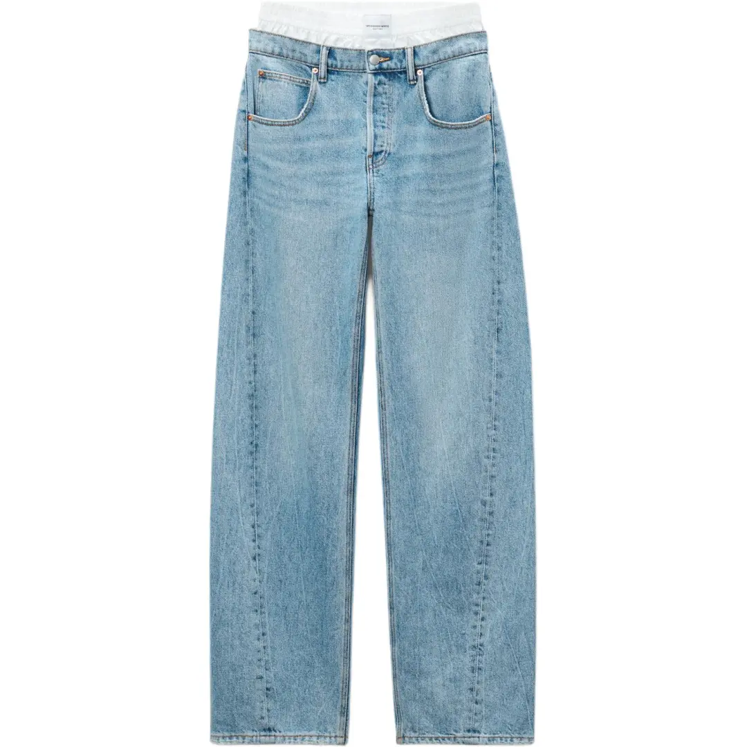 Alexander Wang Layered Wide leg Jeans