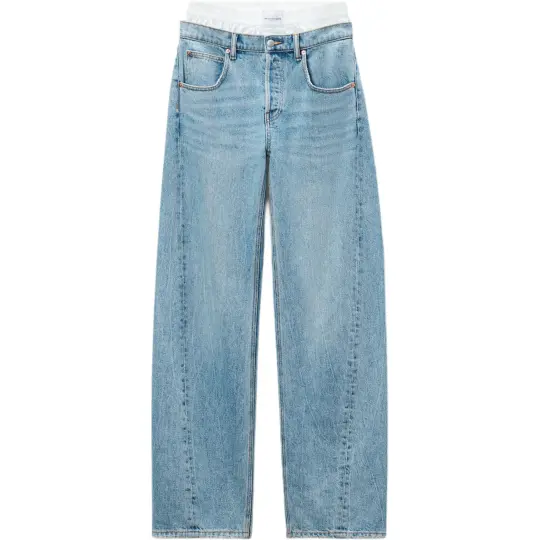 Alexander Wang Layered Wide leg Jeans