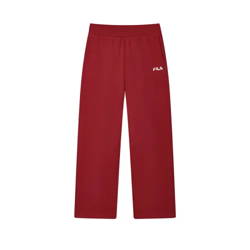 FILA ORIGINALE Knitted Sweatpants Women's Rhythm Red