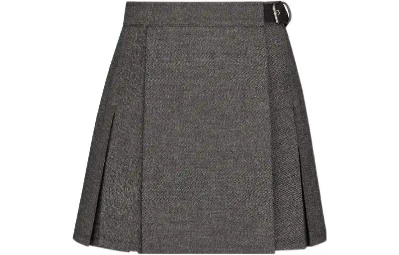 DIOR Quarterly New Products Casual Short Skirts Women's Gray Moderate Short A Line Skirt