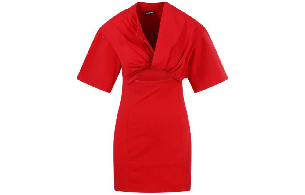 Jacquemus La Robe T Shirt Bahia Dress Red