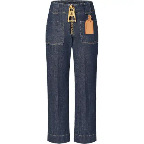 LOUIS VUITTON Xxl Zipper Straight Cut Jeans