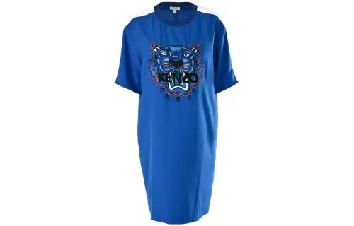 KENZO Short Sleeved Dress Women's Blue