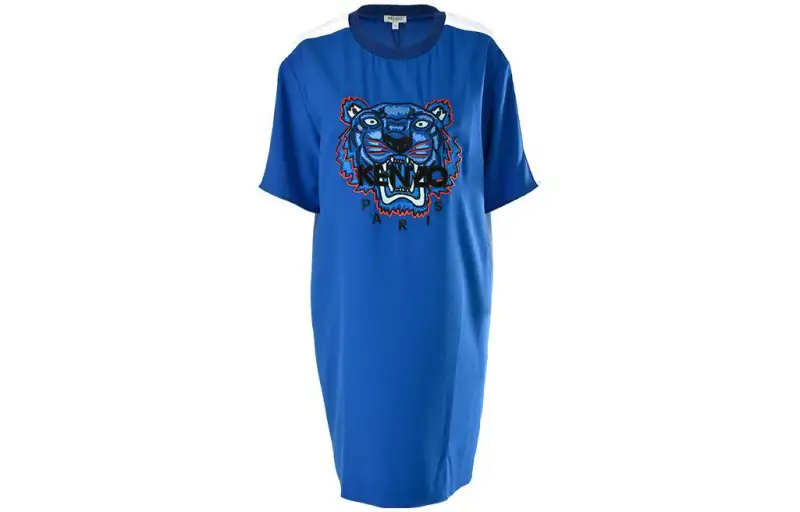 KENZO Short Sleeved Dress Women's Blue