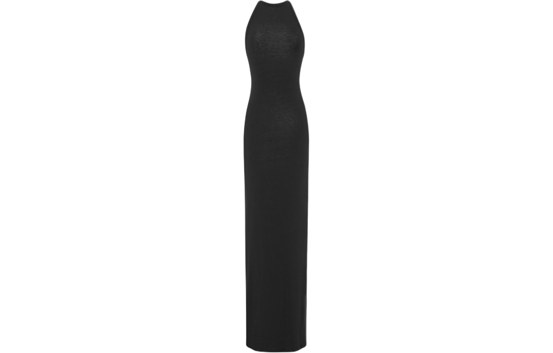 SAINT LAURENT Backless Halter Dress In Jersey Sleeveless Dress Women's Black