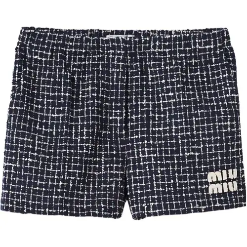 MIU MIU SS24 Casual Shorts Women's Blue