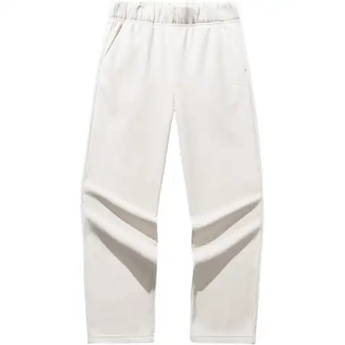 Anta Variety Training Collection Casual Fleece Lined Thermal Versatile Knitted Sweatpants Women's White Tea Brown