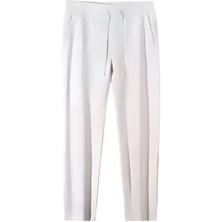 Anta Champion All Weather Collection Knitted Sweatpants Women's Fish Belly White
