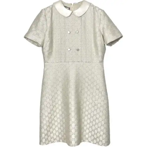 GUCCI Short Sleeved Dress Women's White