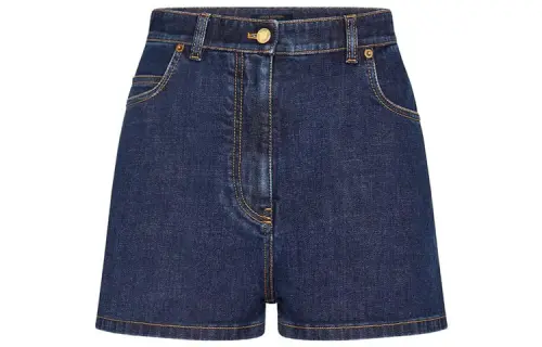 LOUIS VUITTON Denim Shorts Women's Blue