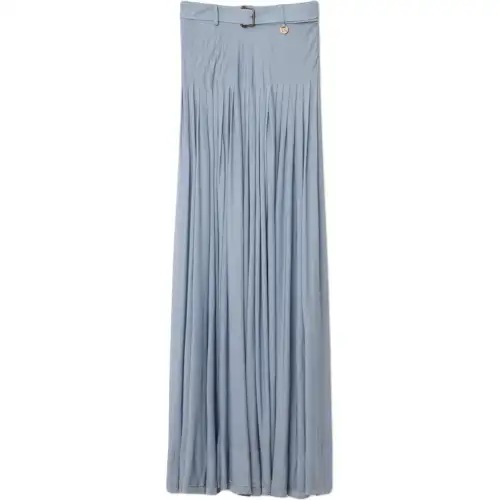 Burberry SS25 Knit Long Skirt Women's Light Blue