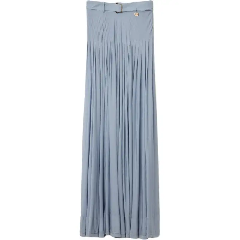 Burberry SS25 Knit Long Skirt Women's Light Blue