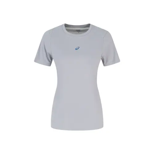 ASICS T Shirts Women's Gray Crew Neck Moderate Other