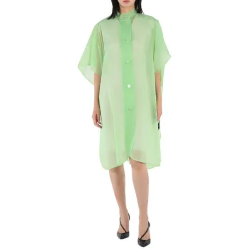 Burberry Short Sleeved Dress Women's Green