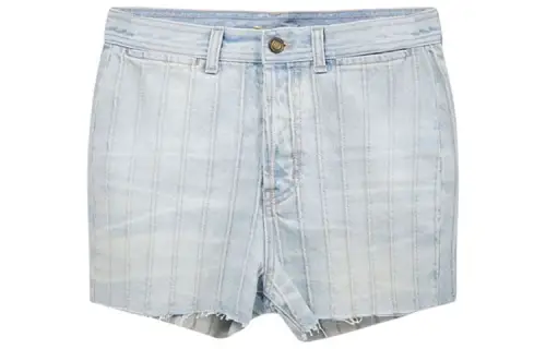 SAINT LAURENT Denim Shorts Women's Light Blue Moderate