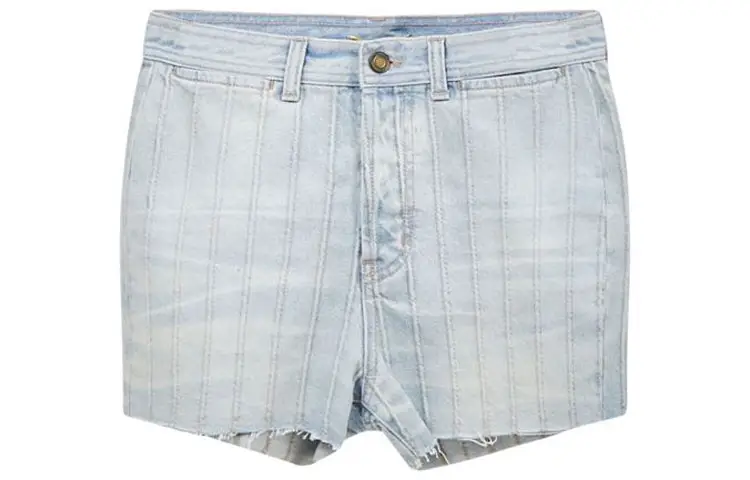 SAINT LAURENT Denim Shorts Women's Light Blue Moderate
