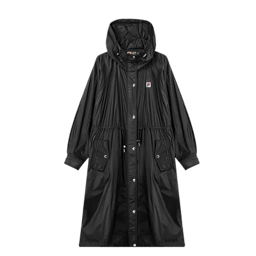 FILA Coats Women's Jet Black Hooded Moderate