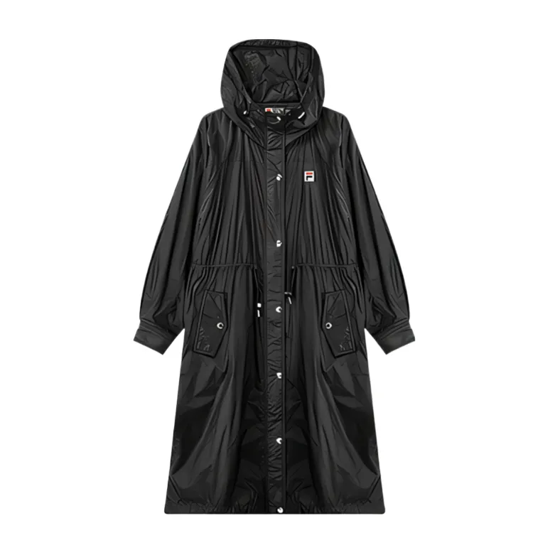 FILA Coats Women's Jet Black Hooded Moderate