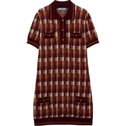 Prada wool knit mini dress