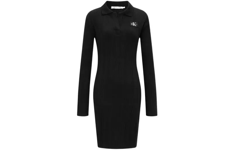 CALVIN KLEIN Long Sleeved Dress Women's Black