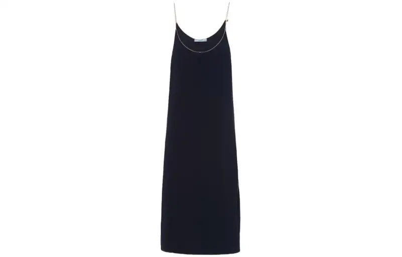 PRADA Chain-link Straps Slip Dress