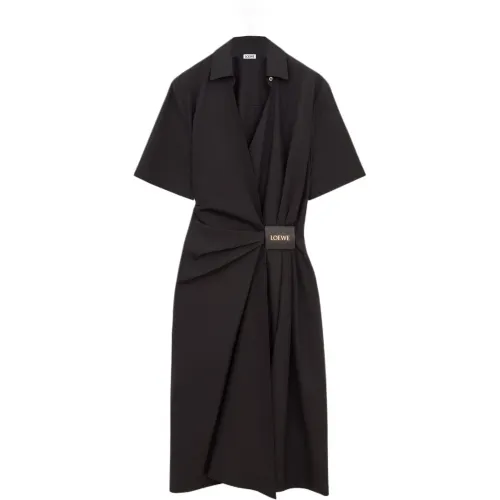 LOEWE SS25 Short Sleeved Dress Women's Black
