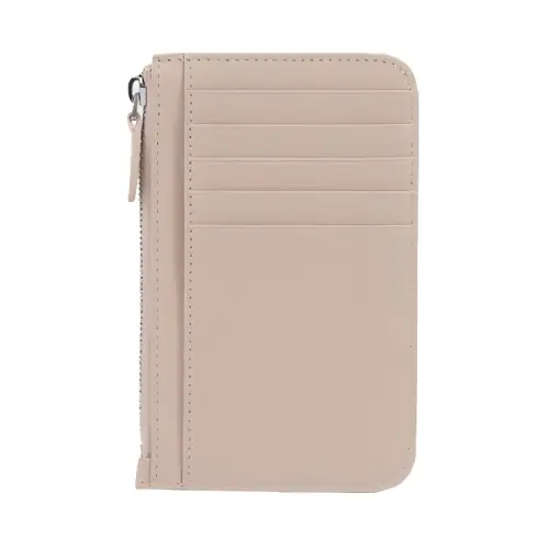 Balenciaga Sheepskin Card Holder Coin Purse Women's Light Beige