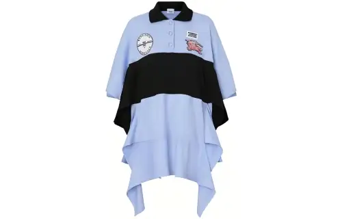 Burberry Short Sleeved Dress Women's Blue