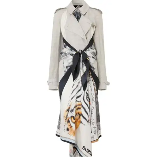 Burberry Long Sleeved Dress Women's Khaki