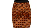 KENZO Casual Long Skirts Women's Orange Moderate Mid Length Bodycon Skirt