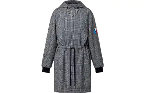 LOUIS VUITTON Long Sleeved Dress Women's Dark Gray