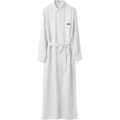 MIU MIU SS23 Long Sleeved Dress Women's White