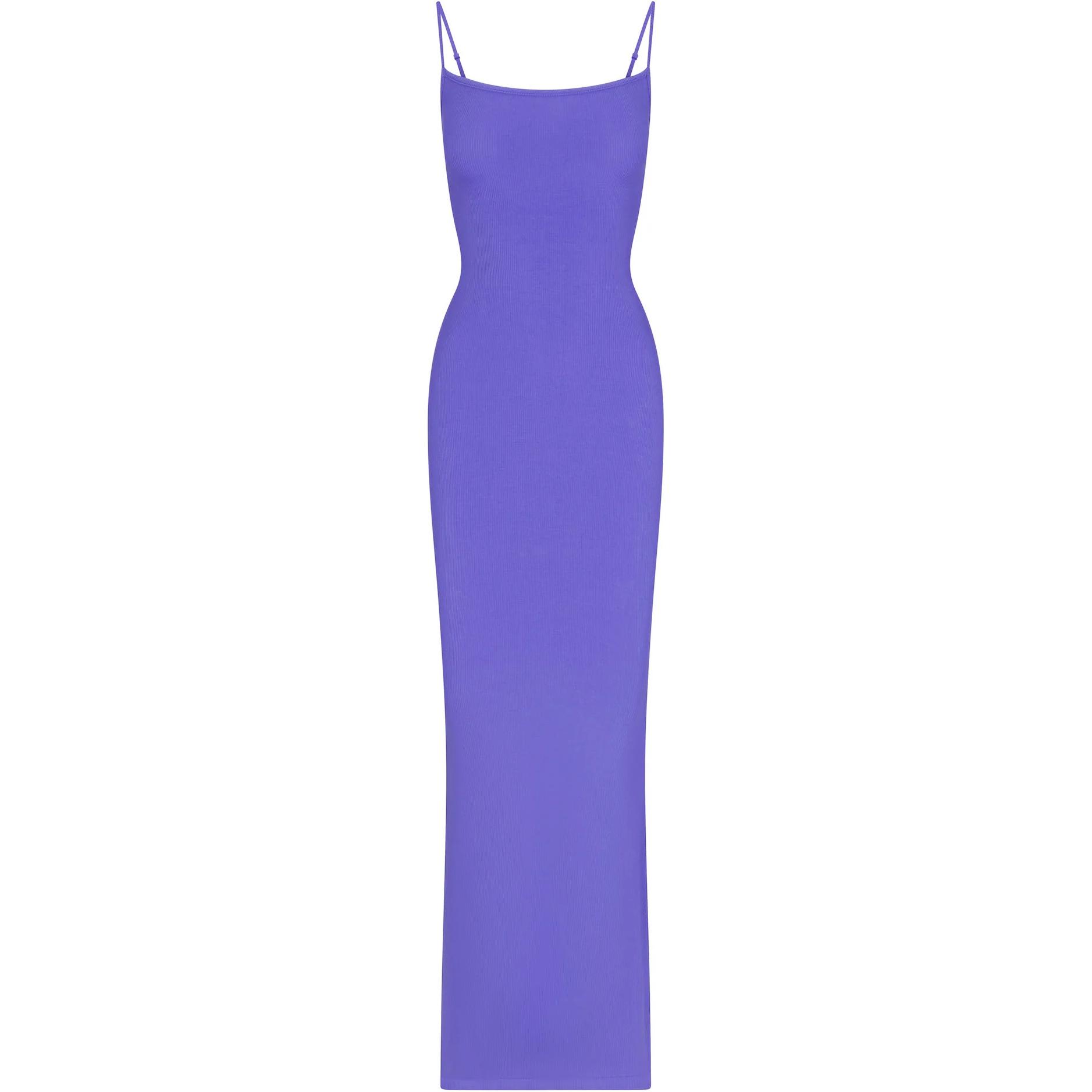 Skims SOFT LOUNGE LONG SLIP DRESS Slip Dress Women's TANZANITE/Tanzanite