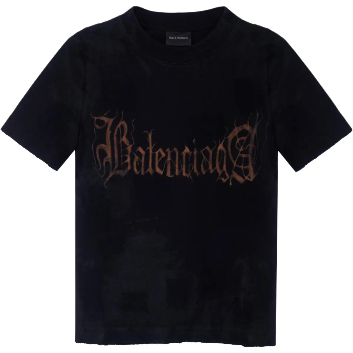 Balenciaga T-Shirts Women's Black Crew Neck Moderate