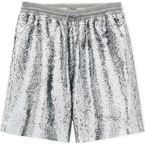 LOEWE SS24 Casual Shorts Women's Mixed Gray